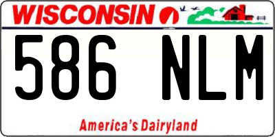 WI license plate 586NLM