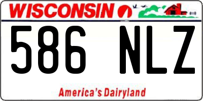 WI license plate 586NLZ