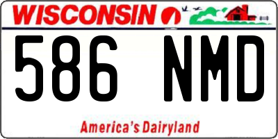 WI license plate 586NMD