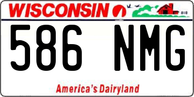WI license plate 586NMG