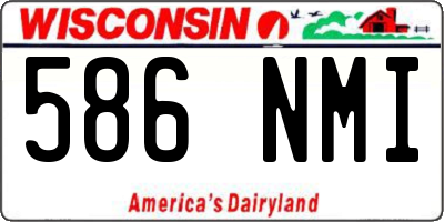 WI license plate 586NMI