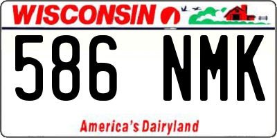 WI license plate 586NMK