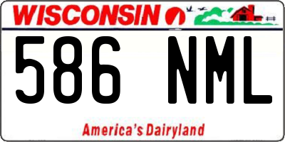 WI license plate 586NML