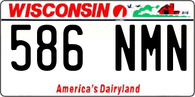 WI license plate 586NMN