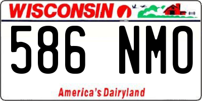 WI license plate 586NMO