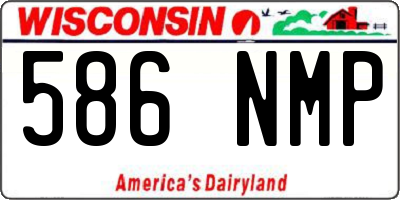 WI license plate 586NMP