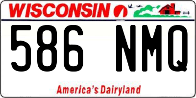 WI license plate 586NMQ