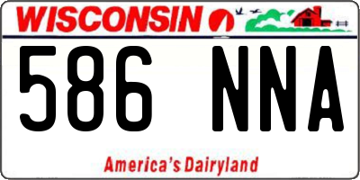 WI license plate 586NNA