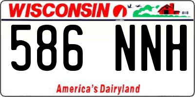 WI license plate 586NNH