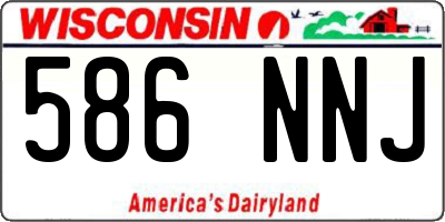 WI license plate 586NNJ