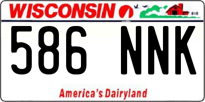 WI license plate 586NNK