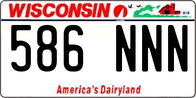WI license plate 586NNN