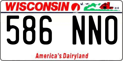 WI license plate 586NNO