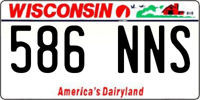 WI license plate 586NNS