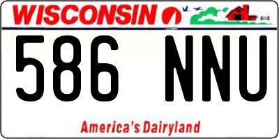 WI license plate 586NNU