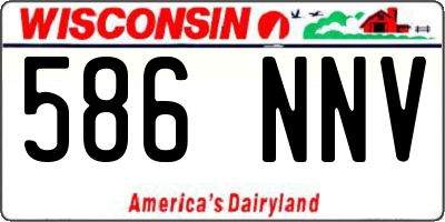 WI license plate 586NNV