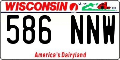 WI license plate 586NNW
