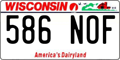 WI license plate 586NOF