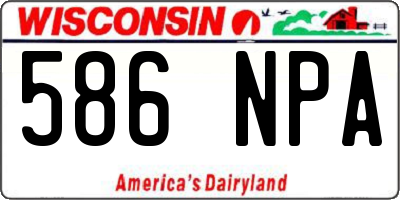 WI license plate 586NPA