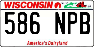 WI license plate 586NPB