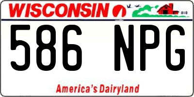 WI license plate 586NPG