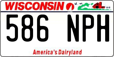WI license plate 586NPH