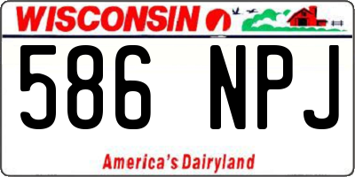 WI license plate 586NPJ