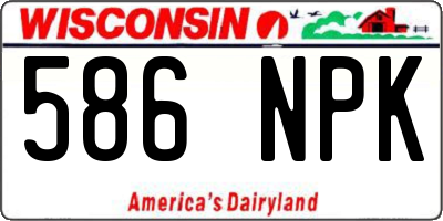 WI license plate 586NPK