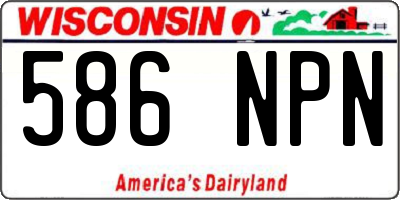 WI license plate 586NPN