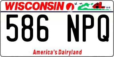 WI license plate 586NPQ