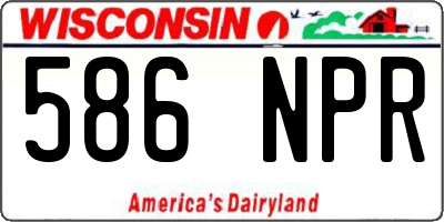 WI license plate 586NPR