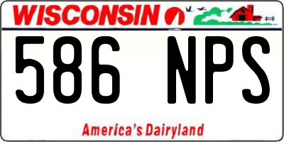 WI license plate 586NPS