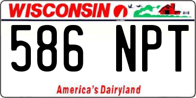 WI license plate 586NPT