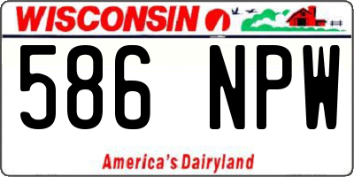 WI license plate 586NPW
