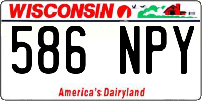 WI license plate 586NPY