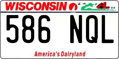 WI license plate 586NQL