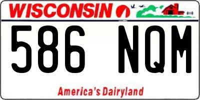 WI license plate 586NQM