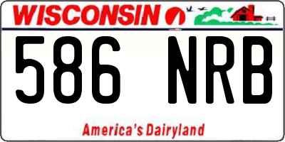 WI license plate 586NRB