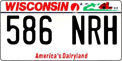 WI license plate 586NRH