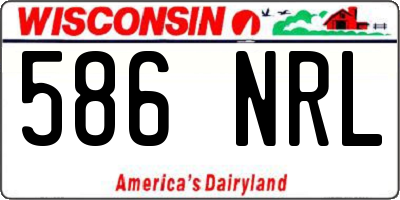 WI license plate 586NRL