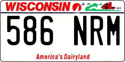 WI license plate 586NRM