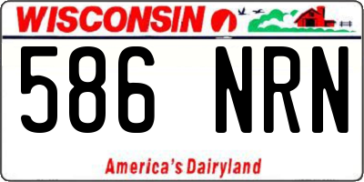 WI license plate 586NRN