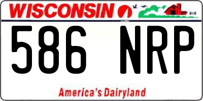 WI license plate 586NRP