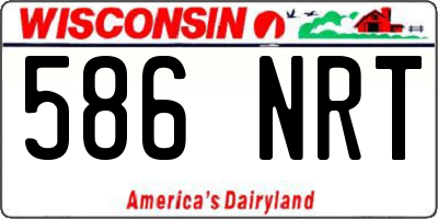 WI license plate 586NRT