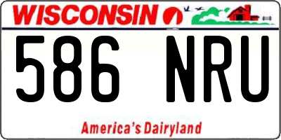 WI license plate 586NRU