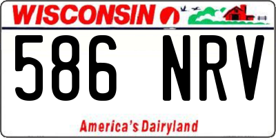 WI license plate 586NRV
