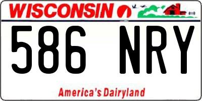 WI license plate 586NRY
