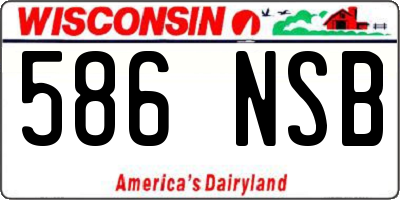 WI license plate 586NSB