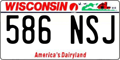 WI license plate 586NSJ