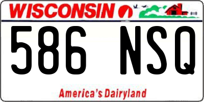WI license plate 586NSQ